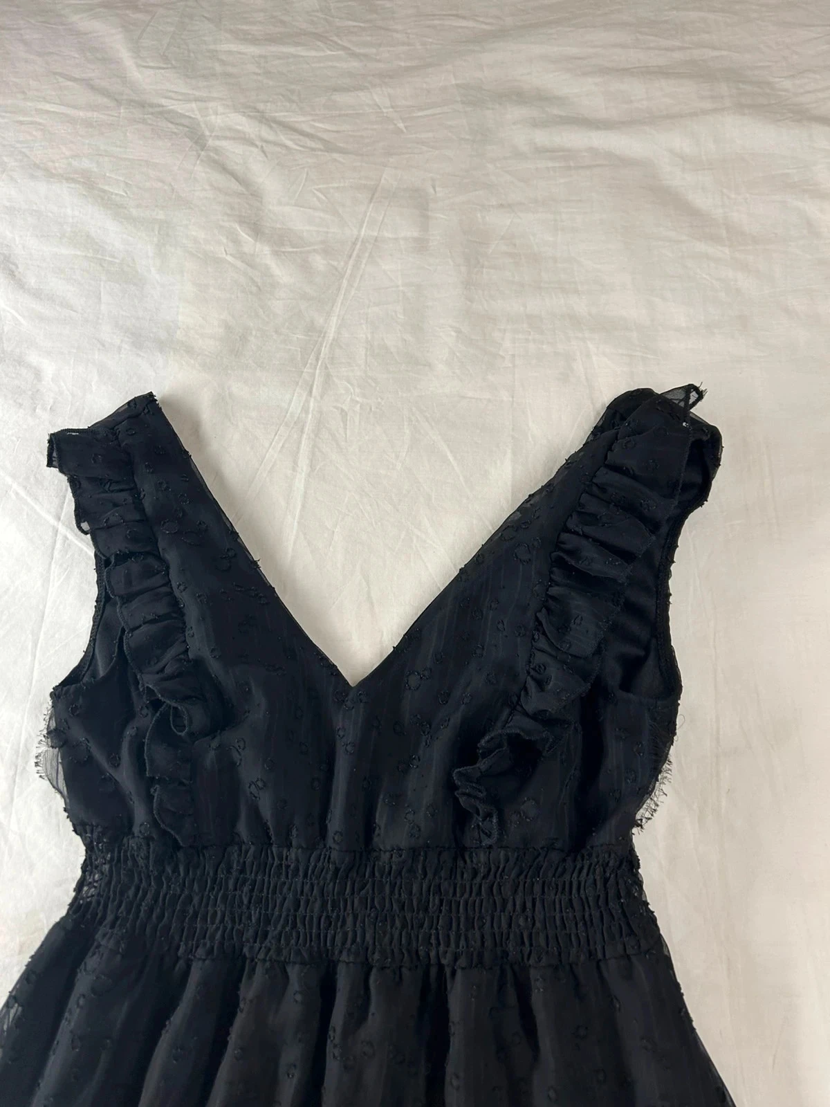 Petite robe noire courte vintage amo & roma 100% viscose – photo 6